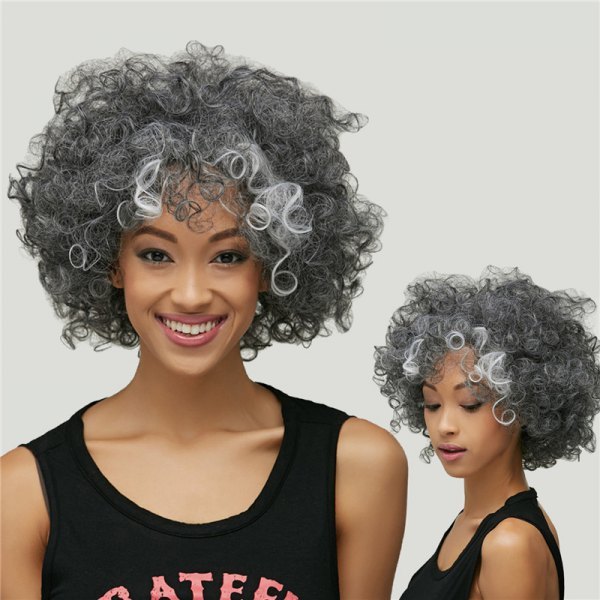 short silver hair wig
